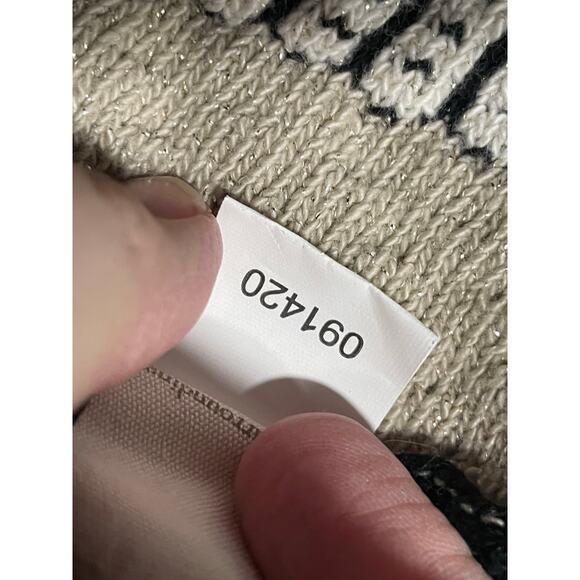 Soft Surroundings Open Front Cardigan Sweater Knit Striped Womens XS Gold Black - Picture 8 of 9